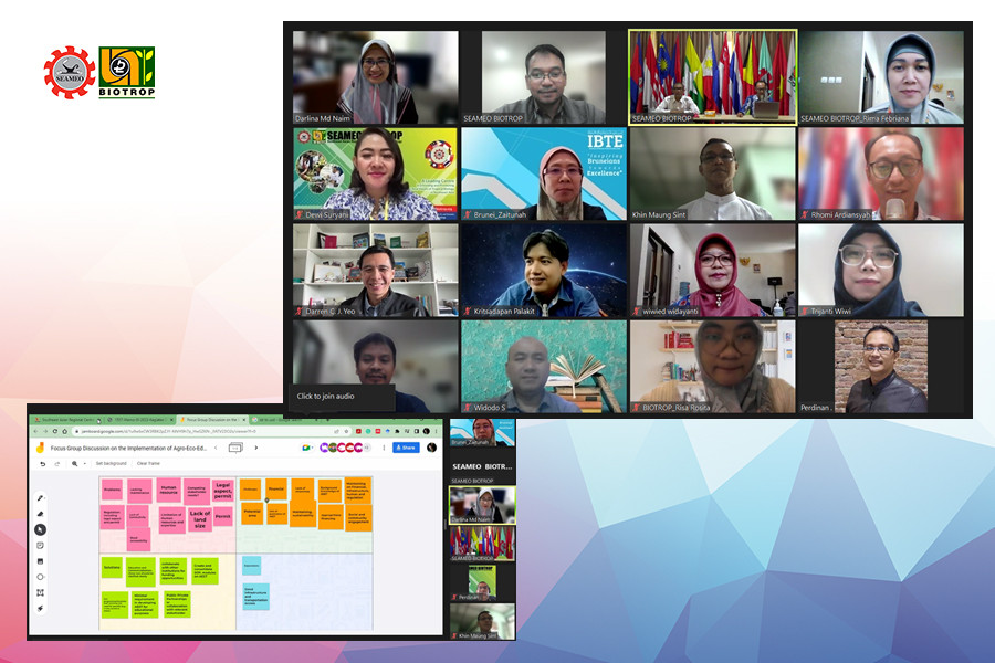 SEAMEO BIOTROP Held Virtual Focus Group Discussion on Implementation of Agro-Eco-Edu Tourism in Southeast Asia for Biodiversity Conservation Education