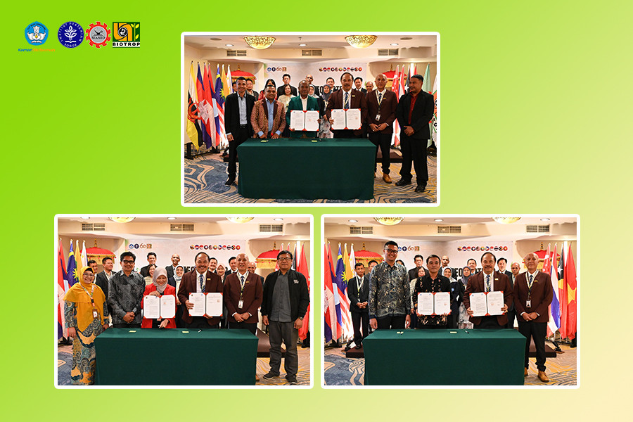 SEAMEO BIOTROP Strengthens National Research and Capacity through Partnerships with Three Higher Education Institutions