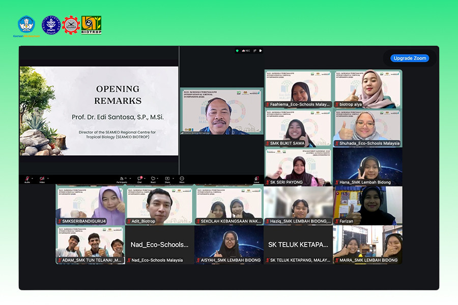 SEAMEO BIOTROP Supports Youth Innovation for a Sustainable Future at the Eco-Schools Terengganu International Virtual Symposium 2026